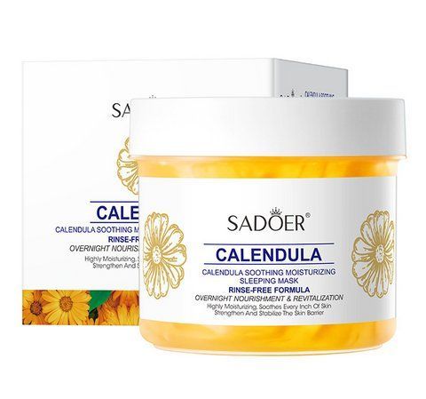 Ночная несмываемая маска для лица с календулой SADOER, 150 г 7105 фото