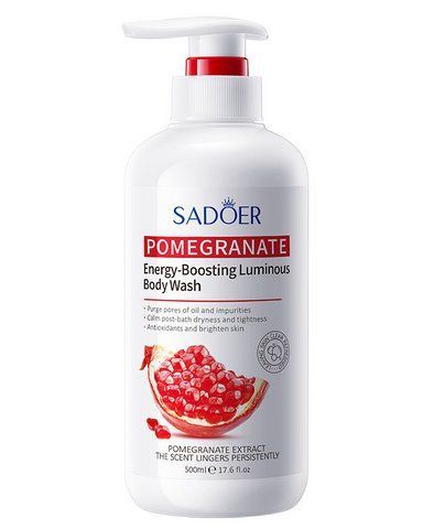 Гель для душу з екстрактом граната SADOER Pomegranate Shower Gel 500 мл 7017 фото